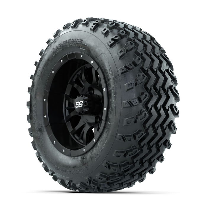 GTW Diesel Matte Black 12 in Wheels with 23x10.00-12 Rogue All Terrain Tires - Full Set