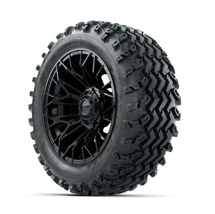 GTW Stellar Black 14 in Wheels with 23x10.00-14 Rogue All Terrain Tires - Full Set