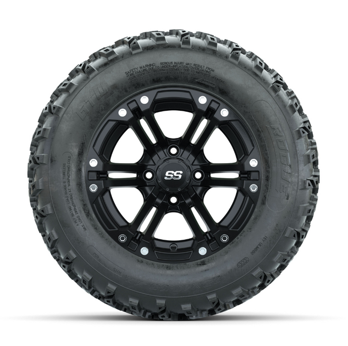 GTW Specter Matte Black 12 in Wheels with 23x10.00-12 Rogue All Terrain Tires - Full Set