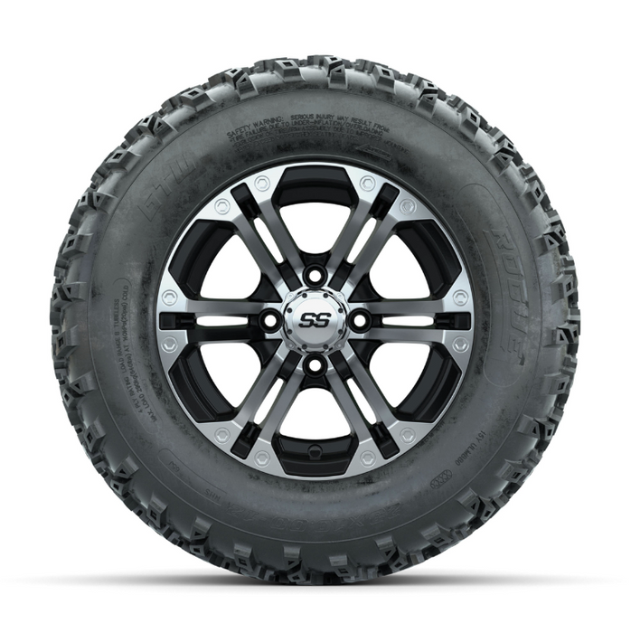GTW Specter Machined/Black 12 in Wheels with 23x10.00-12 Rogue All Terrain Tires - Full Set