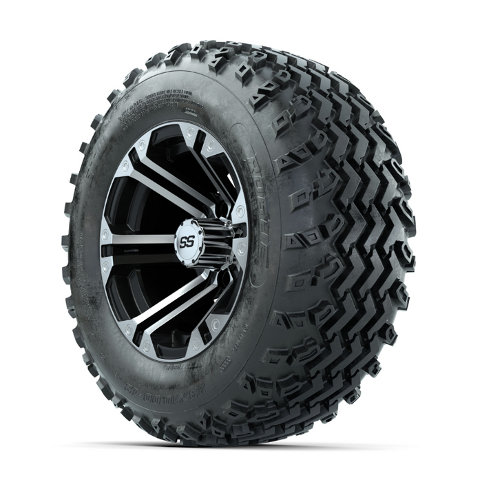 GTW Specter Machined/Black 12 in Wheels with 23x10.00-12 Rogue All Terrain Tires - Full Set