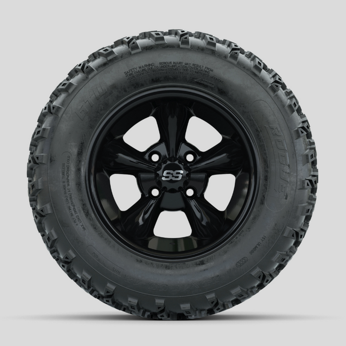 GTW Godfather Black 12 in Wheels with 23x10.00-12 Rogue All Terrain Tires - Full Set
