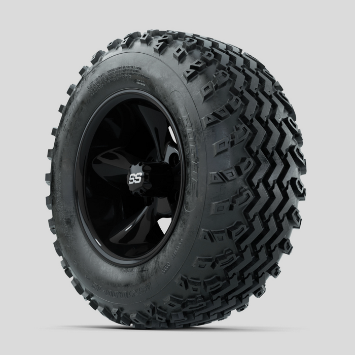 GTW Godfather Black 12 in Wheels with 23x10.00-12 Rogue All Terrain Tires - Full Set