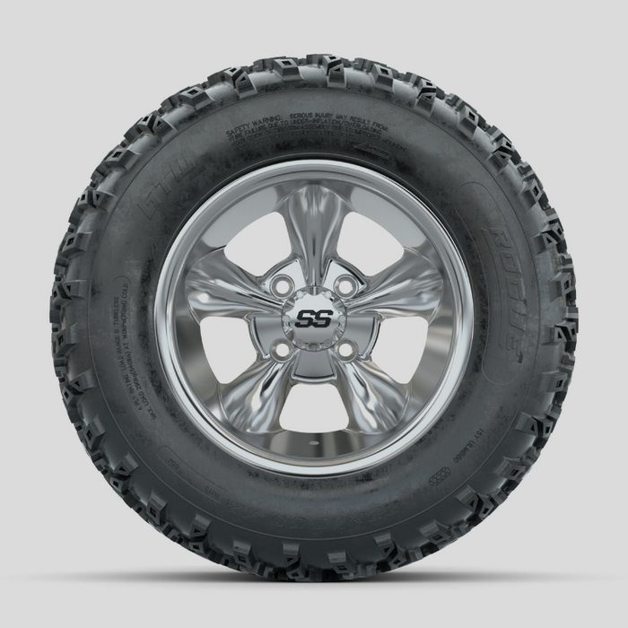 GTW Godfather Chrome 12 in Wheels with 23x10.00-12 Rogue All Terrain Tires - Full Set