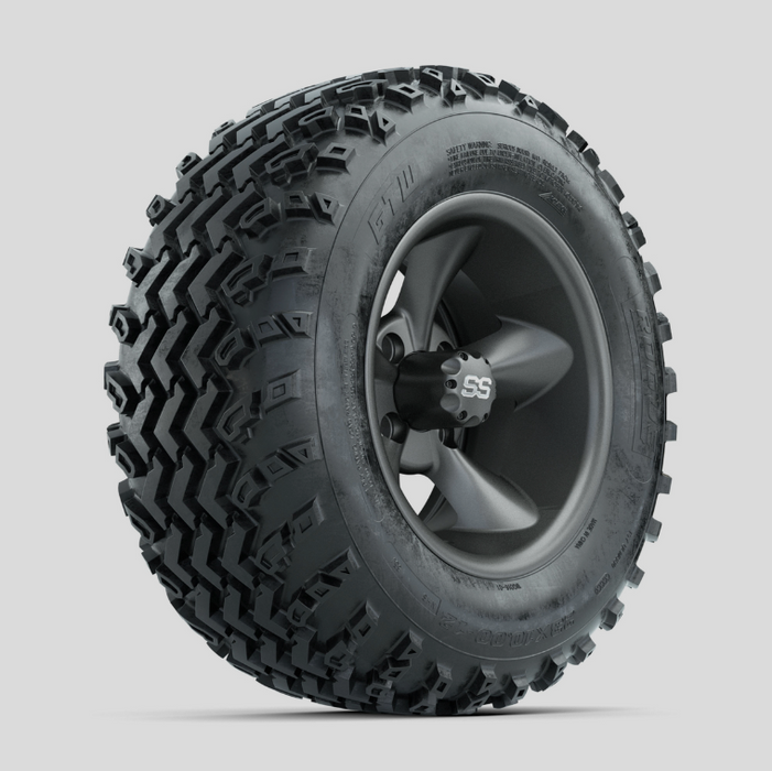 GTW Godfather Matte Grey 12 in Wheels with 23x10.00-12 Rogue All Terrain Tires - Full Set