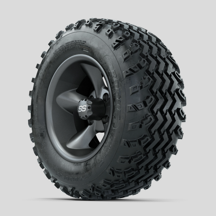 GTW Godfather Matte Grey 12 in Wheels with 23x10.00-12 Rogue All Terrain Tires - Full Set