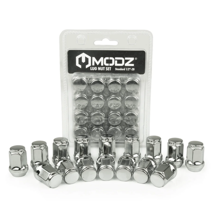 MODZ 16-Pack Black/Chrome Golf Cart Lug Nuts - Standard/Metric Options