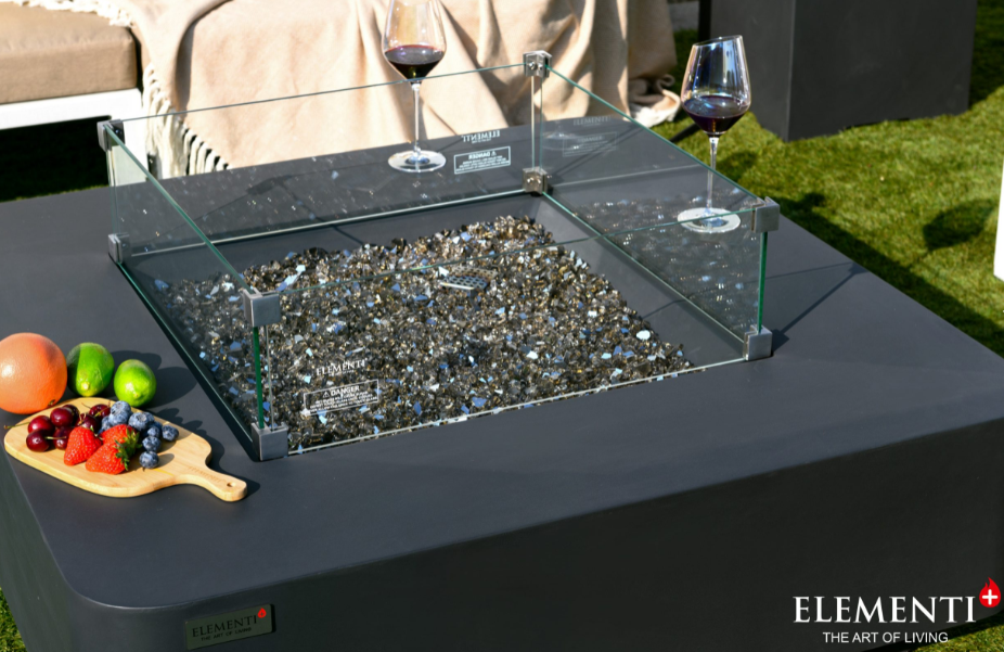 Elementi Plus | Bergamo Fire Table - Dark Grey
