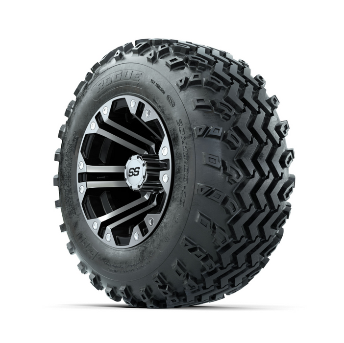 GTW Specter Machined/Black 10 in Wheels with 20x10.00-10 Rogue All Terrain Tires - Full Set