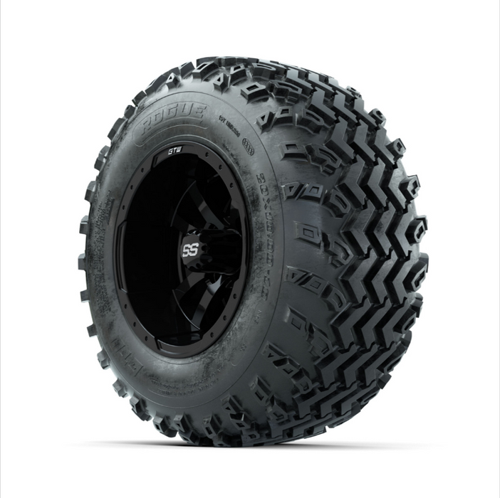 GTW Storm Trooper Black 10 in Wheels with 20x10.00-10 Rogue All Terrain Tires - Full Set