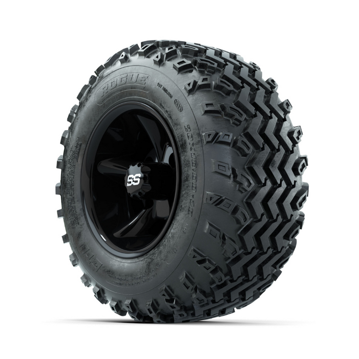 GTW Godfather Black 10 in Wheels with 20x10.00-10 Rogue All Terrain Tires - Full Set