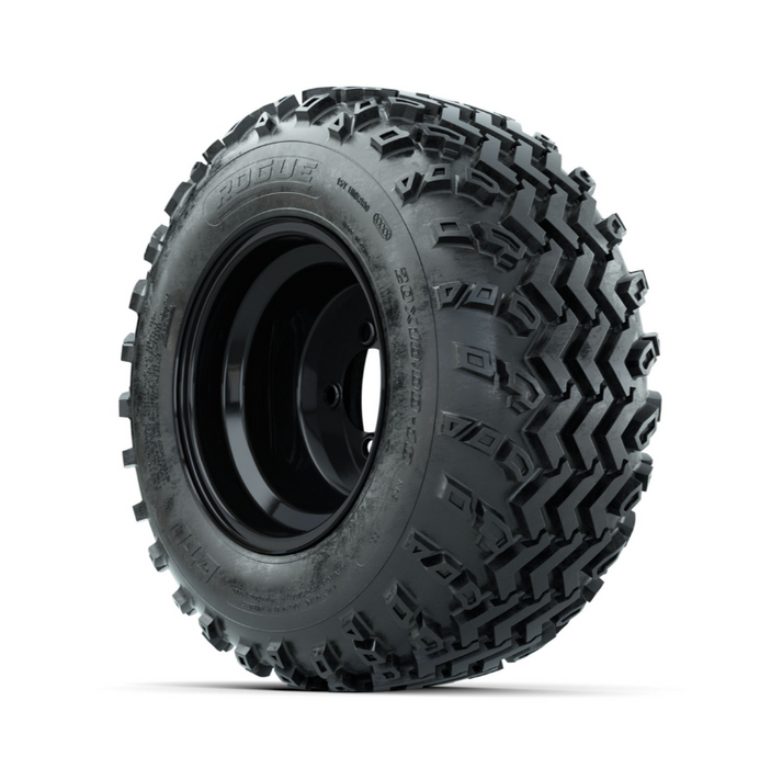 GTW Steel Black 10 in Wheels with 20x10.00-10 Rogue All Terrain Tires - Full Set