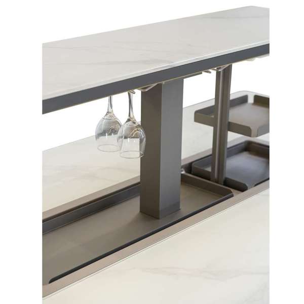 Forno Cinetico Smart Dining Table  - Sandstone Black or White (FDTFR7044-86)