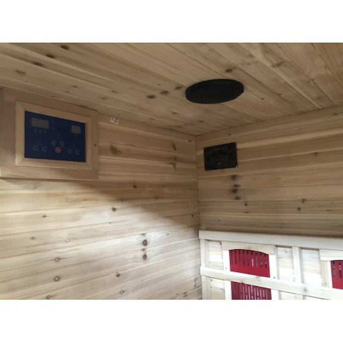 SunRay Grandby 3 Person Outdoor Infrared Sauna with Ceramic Heaters
