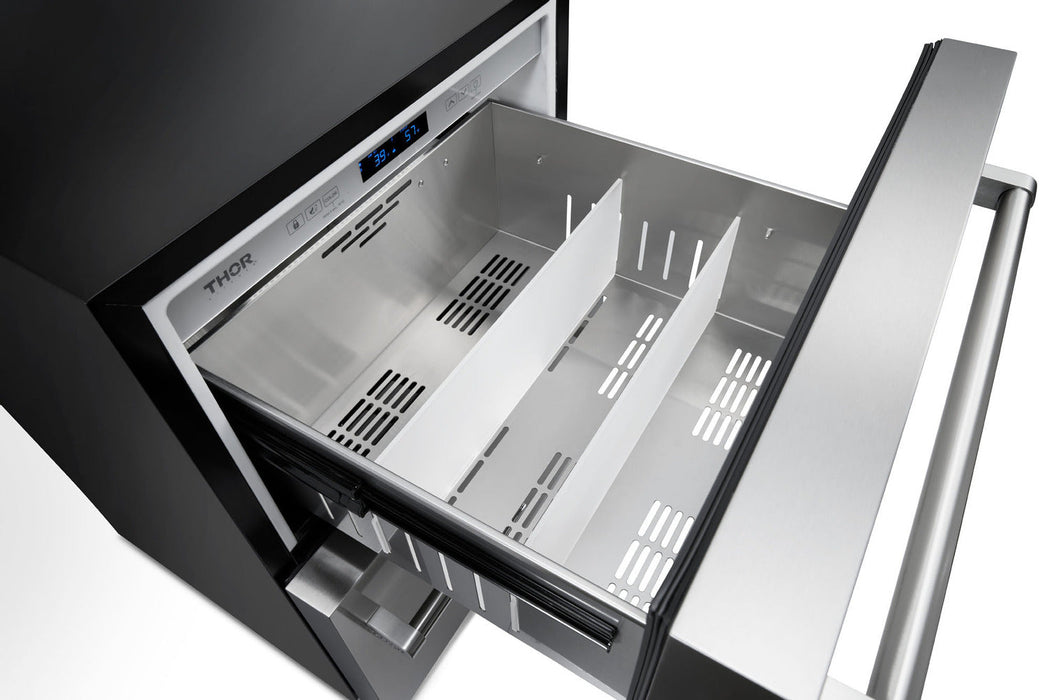 Thor Kitchen 24" 5.4 cu. ft. Indoor or Outdoor Refrigerator Drawer (TRF24U)