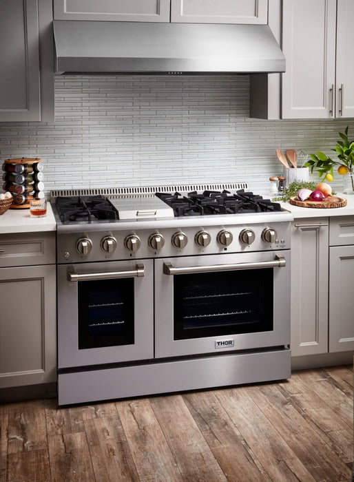 Thor Kitchen 48"  Professional Range Hood, 11" Tall in Stainless Steel (TRH4806)