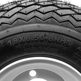 Arisun Turf Sail 18x8.5-8 Steel Wheel Glossy White & Tire Combo - Set of 4