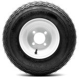 Arisun Turf Sail 18x8.5-8 Steel Wheel Glossy White & Tire Combo - Set of 4