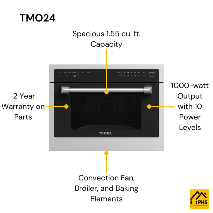 Thor Kitchen 24" Built-In Professional Microwave Speed Oven (TMO24)