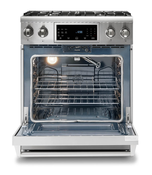 Thor Kitchen 30 In. 4.6 cu. ft. Self-Clean Gas Range in Stainless Steel with Front Touch Control, TRG3001