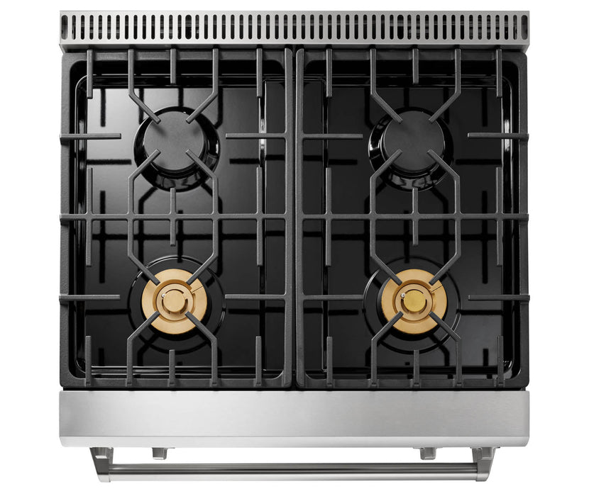 Thor Kitchen 30 In. 4.6 cu. ft. Self-Clean Gas Range in Stainless Steel with Front Touch Control, TRG3001