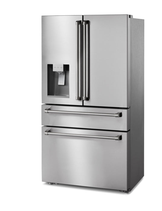 Thor Kitchen 36 In. Counter Depth Refrigerator in Stainless Steel with Water Dispenser, Ice Maker, TRF3601FD