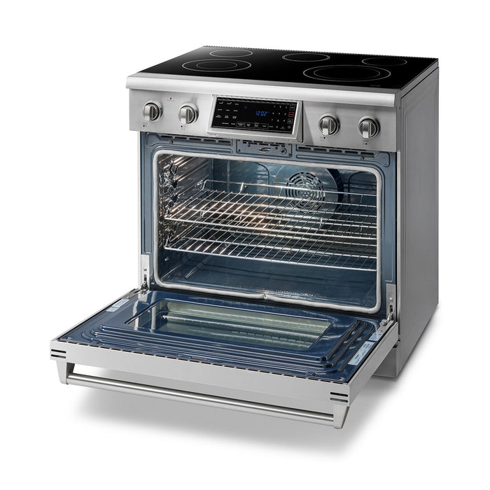 Thor Kitchen 36 Inch Air Fry and Self-Clean Professional Electric Range, TRE3601