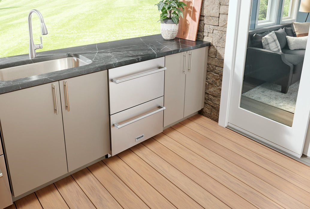 Thor Kitchen 24" 5.4 cu. ft. Indoor or Outdoor Refrigerator Drawer (TRF24U)