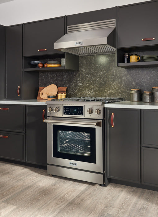 Thor Kitchen 30" Professional Range Hood, 11" Tall in Stainless Steel (TRH3006)