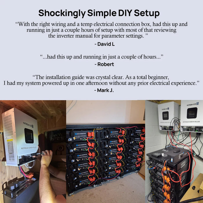 Eco-Worthy 48V 100Ah Server Rack Lithium Battery 5.12kWh - 3U, Bluetooth & WiFi V3