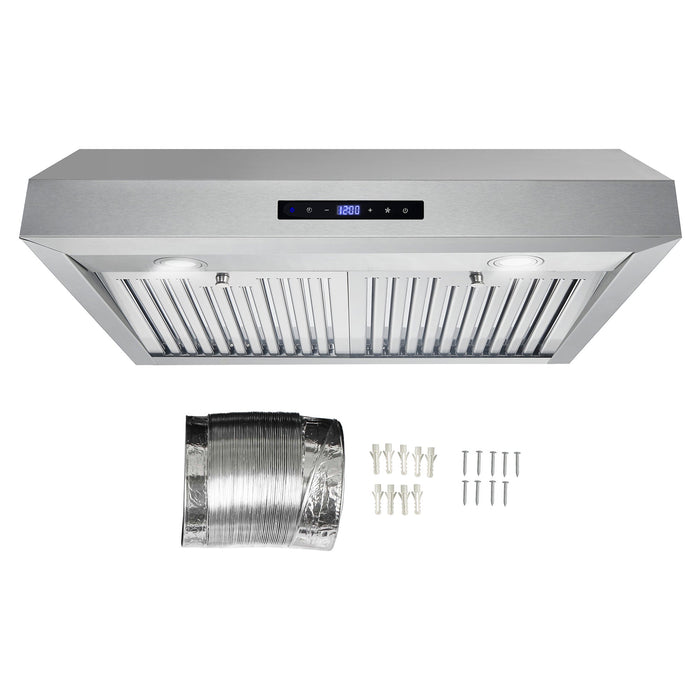 Cosmo 30" 380 CFM Convertible Under Cabinet Range Hood with Digital Touch Controls (UMC30-DL)