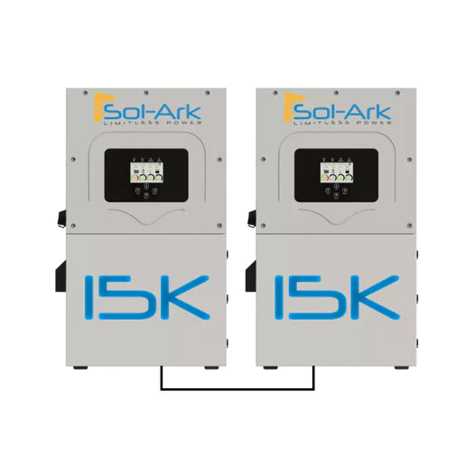 2 x Sol-Ark 15K 120/240/208V 48V [All-In-One] Pre-Wired Hybrid Solar Inverters | 10-Year Warranty