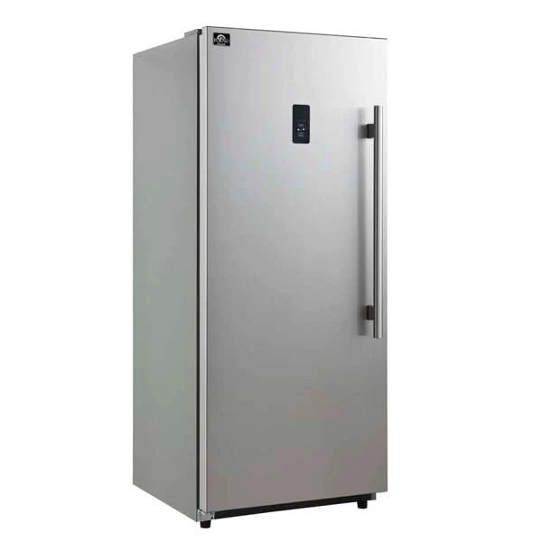 FORNO Fortezza 28" Left-Swing Freezer with Fast Freeze, Digital Controls and Automatic Ice Maker in Stainless Steel (FFFFD1738-28LS)