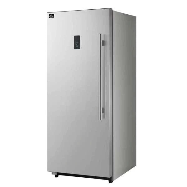 FORNO Fortezza 28" Left-Swing Freezer with Fast Freeze, Digital Controls and Automatic Ice Maker in Stainless Steel (FFFFD1738-28LS)