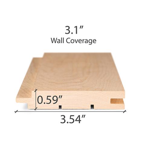 Prosaunas Alder 1x4 (15mm x 90mm) T&G STS4 Sauna Wood