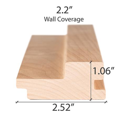 Prosaunas Alder Grace 2x3 (27mm x 64mm) T&G Sauna Wood