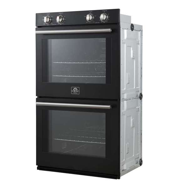 Forno Vomero 30" 10 cu. ft. Built-In Double Electric Wall Oven with Mechanical Controls, Self-Cleaning Function - Stainless Steel, Black, or White (FBOEL1324-30)