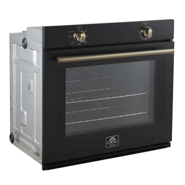 Forno Vomero 30" 5 cu. ft. Built-In Single Electric Wall Oven with Mechanical Controls, Self-Cleaning Function - Stainless Steel, Black, or White (FBOEL1370-30)