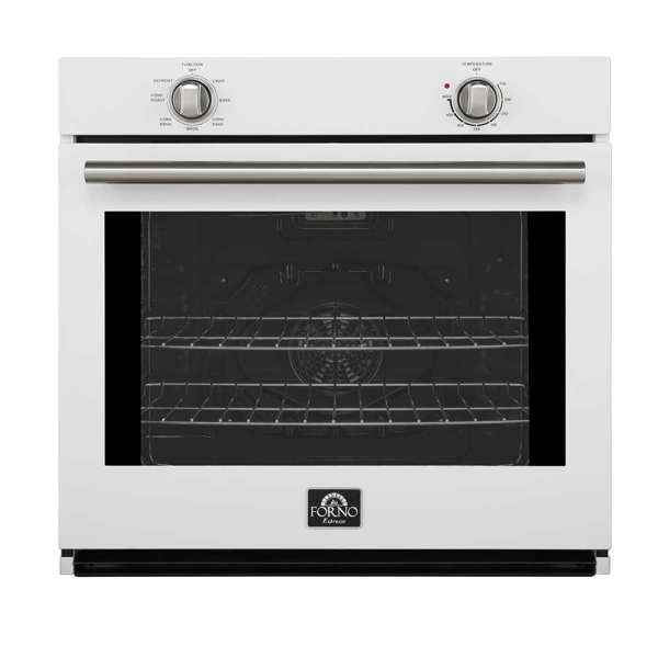 Forno Vomero 30" 5 cu. ft. Built-In Single Electric Wall Oven with Mechanical Controls, Self-Cleaning Function - Stainless Steel, Black, or White (FBOEL1370-30)