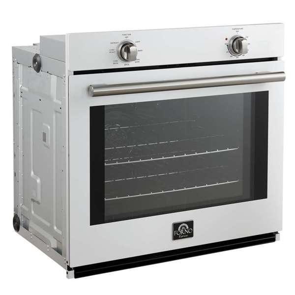 Forno Vomero 30" 5 cu. ft. Built-In Single Electric Wall Oven with Mechanical Controls, Self-Cleaning Function - Stainless Steel, Black, or White (FBOEL1370-30)