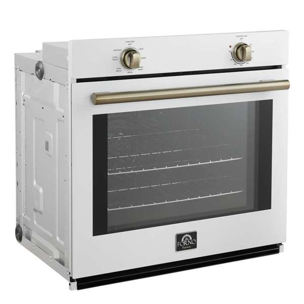 Forno Vomero 30" 5 cu. ft. Built-In Single Electric Wall Oven with Mechanical Controls, Self-Cleaning Function - Stainless Steel, Black, or White (FBOEL1370-30)