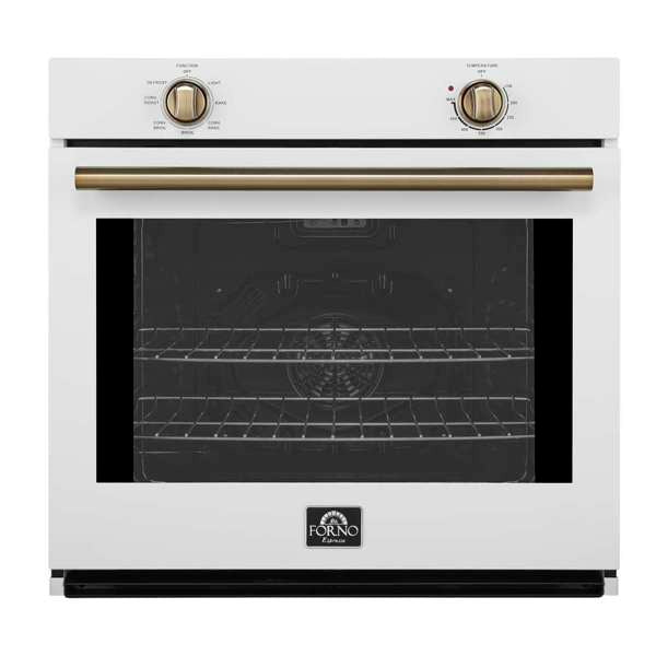 Forno Vomero 30" 5 cu. ft. Built-In Single Electric Wall Oven with Mechanical Controls, Self-Cleaning Function - Stainless Steel, Black, or White (FBOEL1370-30)