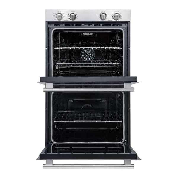 Forno Vomero 30" 10 cu. ft. Built-In Double Electric Wall Oven with Mechanical Controls, Self-Cleaning Function - Stainless Steel, Black, or White (FBOEL1324-30)