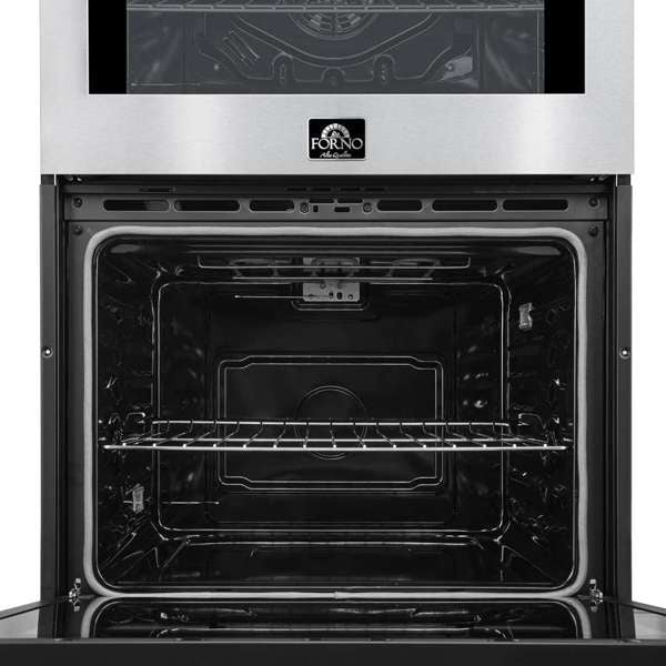 Forno Vomero 30" 10 cu. ft. Built-In Double Electric Wall Oven with Mechanical Controls, Self-Cleaning Function - Stainless Steel, Black, or White (FBOEL1324-30)