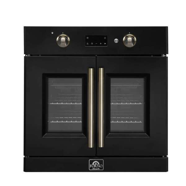 Forno Asti 30" 3.68 cu. ft. French Door Electric Wall Oven with Air Fry, Sous Vide, Self-Clean - Stainless Steel, Black, or White (FBOEL1333-30)