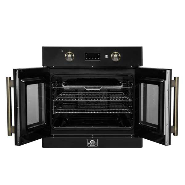Forno Asti 30" 3.68 cu. ft. French Door Electric Wall Oven with Air Fry, Sous Vide, Self-Clean - Stainless Steel, Black, or White (FBOEL1333-30)