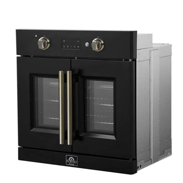 Forno Asti 30" 3.68 cu. ft. French Door Electric Wall Oven with Air Fry, Sous Vide, Self-Clean - Stainless Steel, Black, or White (FBOEL1333-30)