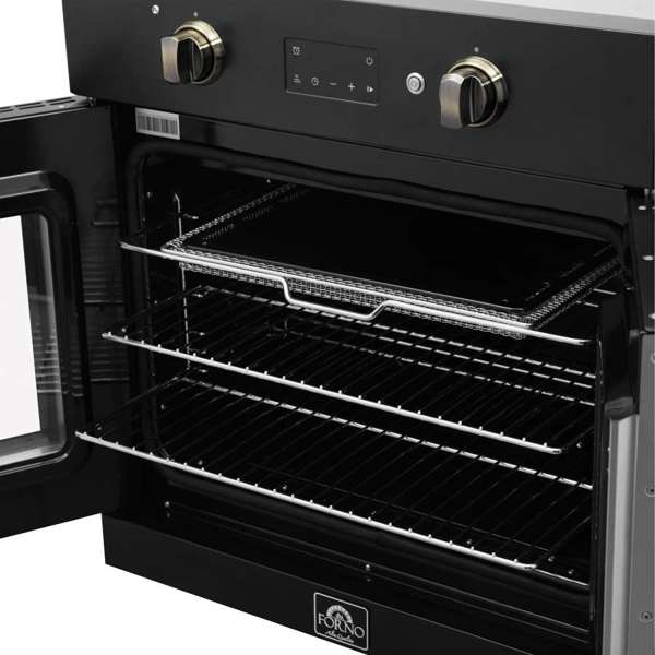 Forno Asti 30" 3.68 cu. ft. French Door Electric Wall Oven with Air Fry, Sous Vide, Self-Clean - Stainless Steel, Black, or White (FBOEL1333-30)
