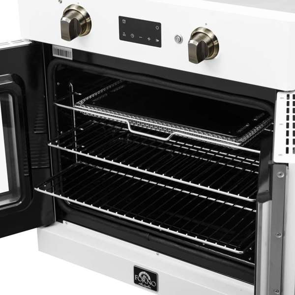 Forno Asti 30" 3.68 cu. ft. French Door Electric Wall Oven with Air Fry, Sous Vide, Self-Clean - Stainless Steel, Black, or White (FBOEL1333-30)