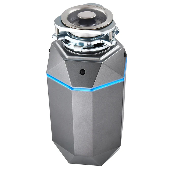 Forno Acqua BrightDiamond Super Quiet Garbage Disposal Corded with Motion Sensor Cabinet Light & Pre-Wired Air Switch - 3/4 HP or 1HP (WDD075TA)